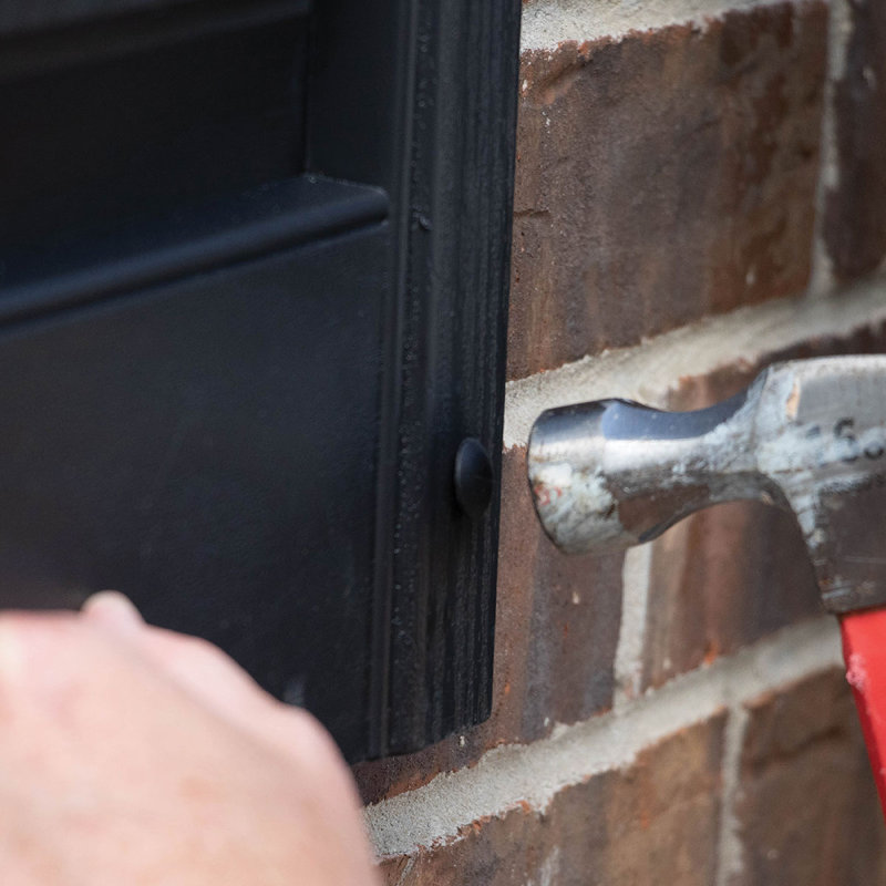 Black Vinyl Raised Panel Exterior Shutters, 12" x 80"