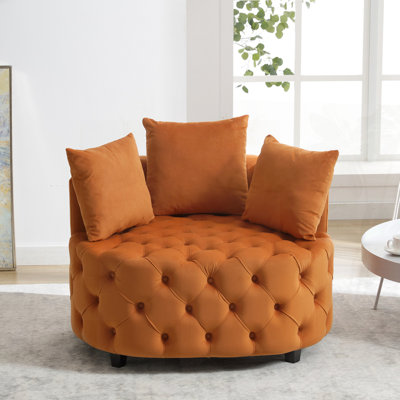 Classical Barrel Accent Chair for Living Room, Modern Leisure Sofa with Comfortable Upholstery and Elegant Design.