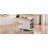 53Inch Large Kitchen Island With 2 Bar Stools, Power Outlet,Door Internal Storage Rack, Kitchen Storage Cart On 5 Wheels With Drop Leaf, 5 Open Side Racks, 3 Drawers,White-870457948