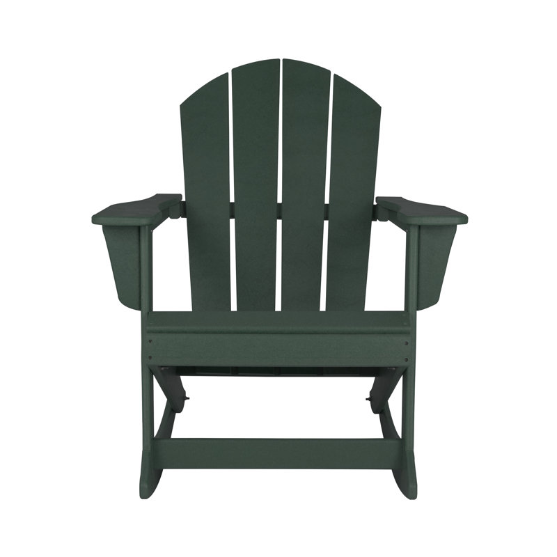 Chaise Adirondack à bascule en plastique / résine Laguna (ensemble de 4), Vert foncé