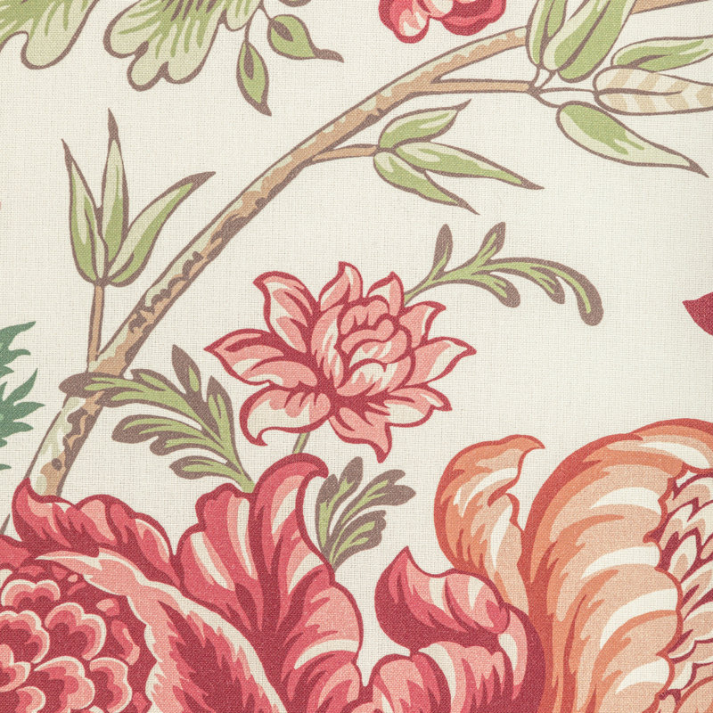 Manoir Luberon Print 100% Cotton Fabric, Berry/Leaf