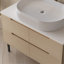 Meuble-lavabo de 36 pouces, autoportant ou mural avec lavabo intégré en céramique et tiroirs à fermeture en douceur