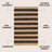 Zemple Rustic Farmhouse Woven Jute Stripe Natural/Black Rug-852021407