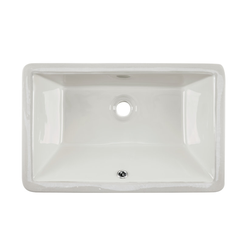 Cahaba 13.38'' Rectangular Bathroom Sink, Biscuit
