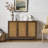 Asier 43" Wide Solid Wood Legs Rattan Sideboard-306905008