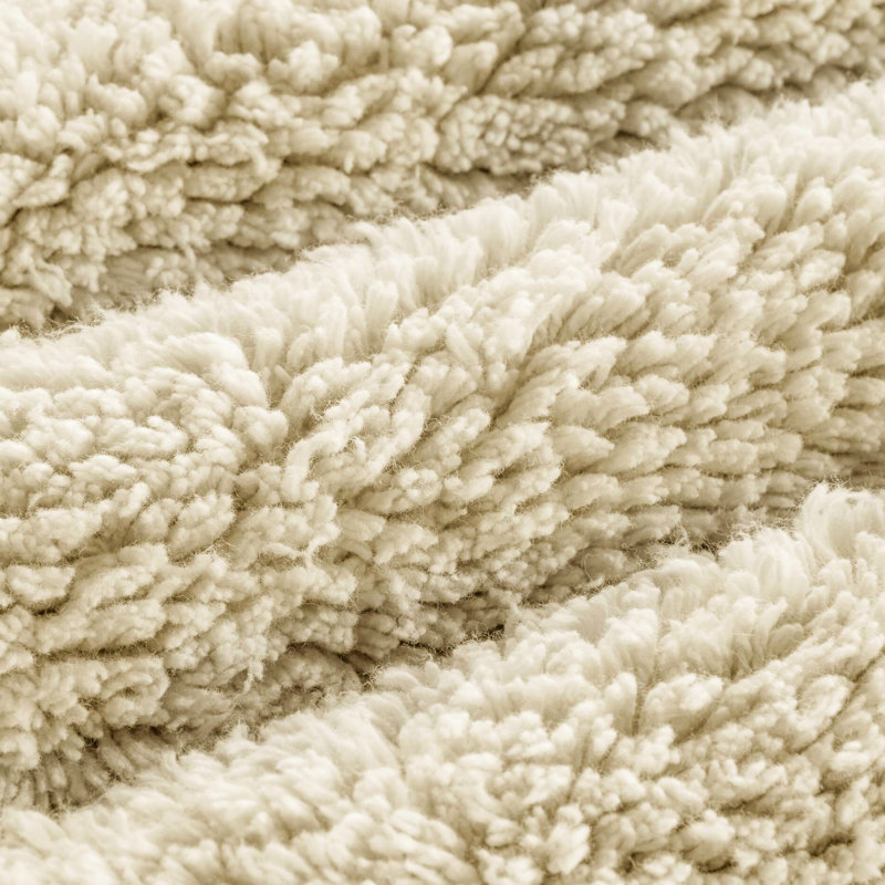 Tapis pour salle de bain réversible 100% coton de 17 x 24 po, 3000 g / m², luxueux et dense, velours moyen 0,5 po, lavable à la machine, antidérapant et durable