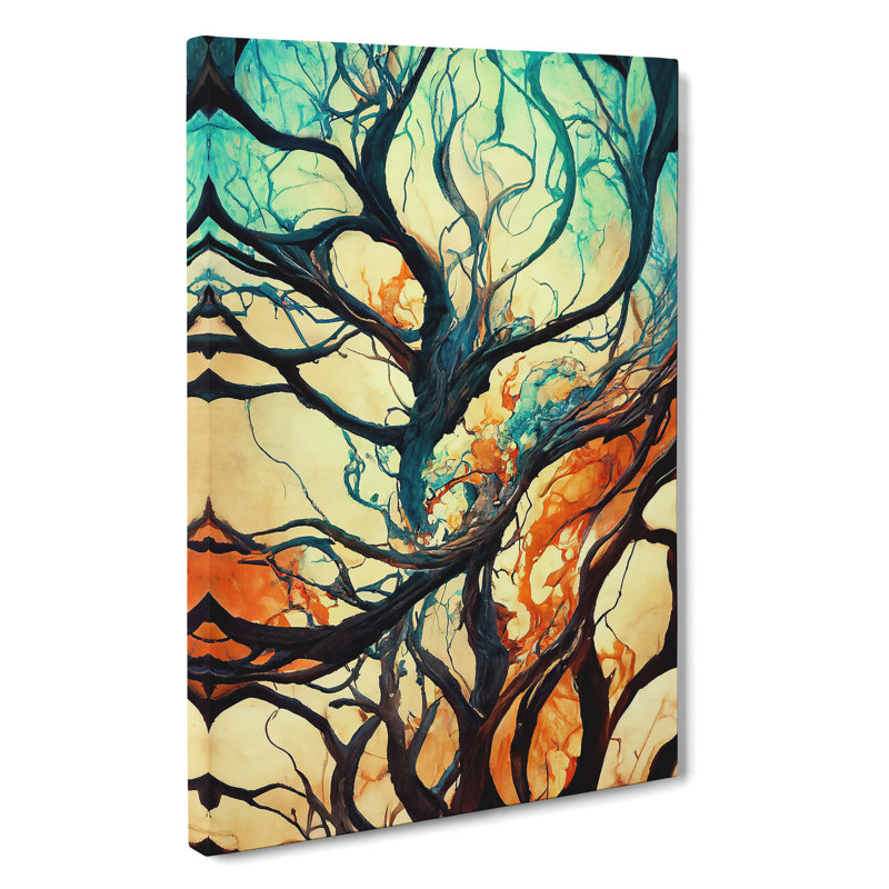 XV1022-425X Abstract Tree Branches No.6 - Print, No Matte, 50cm H x 35cm W, Wrapped Canvas