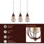 3 - Light Rustic Red Pendant