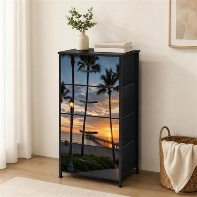 Commode à 4 tiroirs pour la chambre à coucher Sunset California Beach