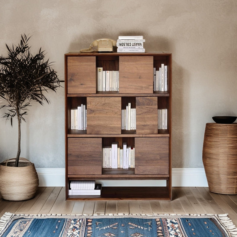 Simple modern style bookcase, Dark Brown