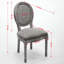 Solid Wood Frame Rattan Back Dining Chair-1355978452