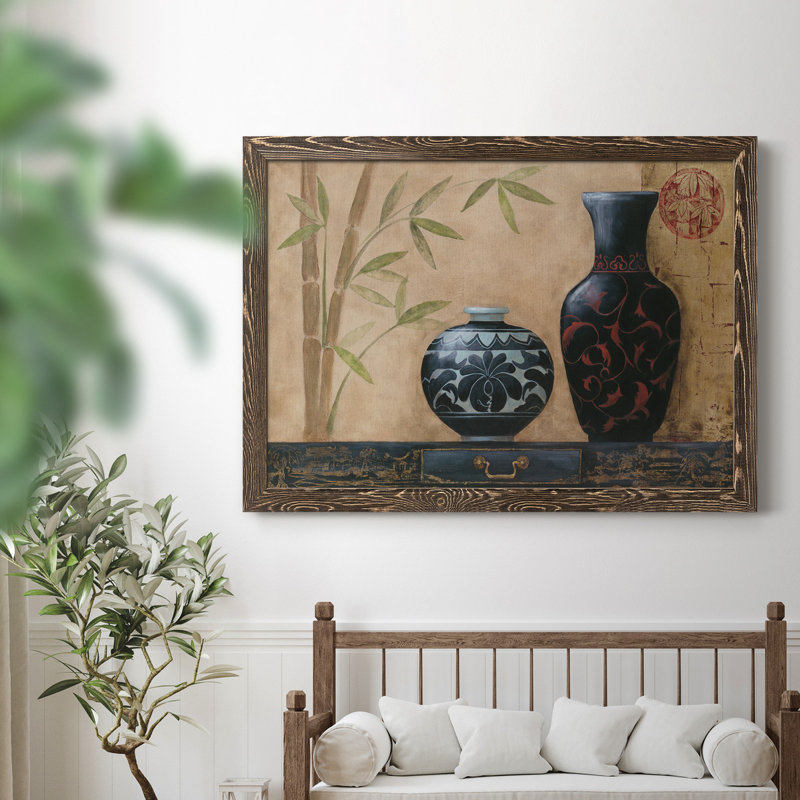 Asian Calm II - cadre photo, impression sur toile, H 31 po x l 44 po x P 0,75 po, Noyer