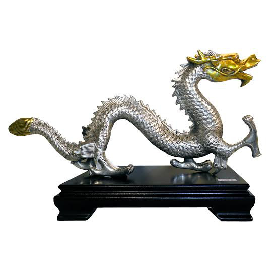 Bronze asiatique argent et or