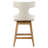 Ramzee Off-White Fabric Counter Stool