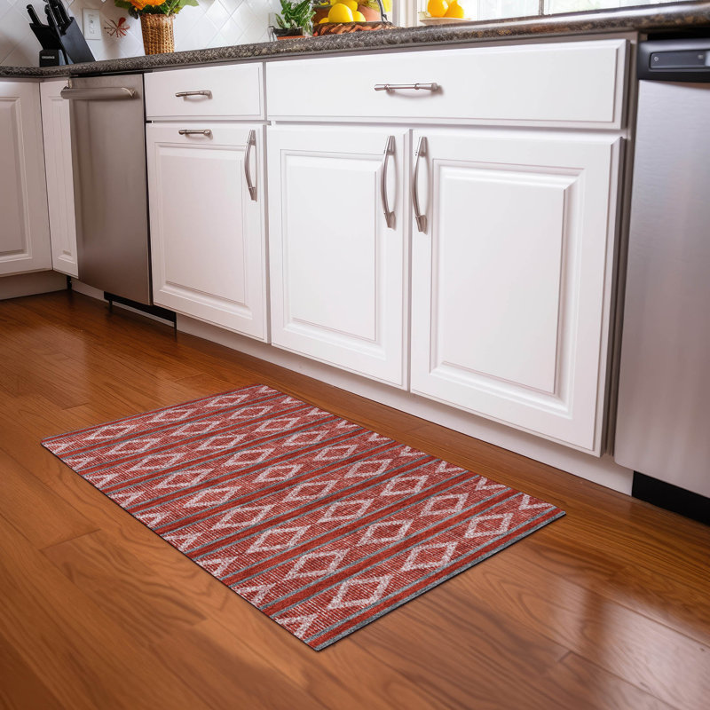  Tapis mauve intérieur / extérieur lavable à la machine ACN1029, Rectangle 1 pi 8 po x 2 pi 6 po