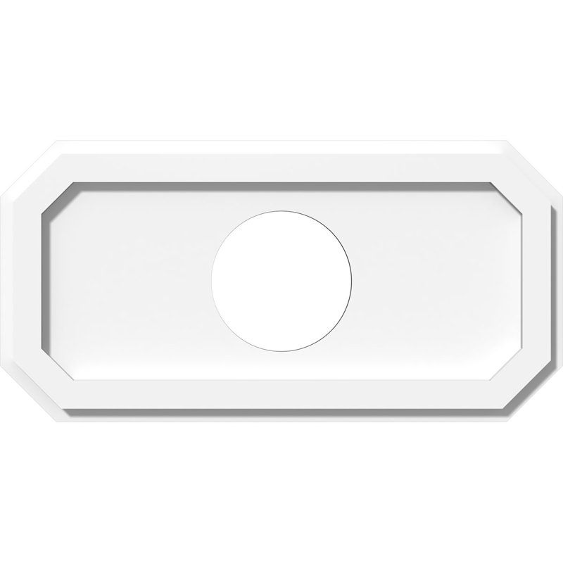 Médaillon de plafond contemporain en PVC Emerald, H 1 po x l 22 po x P 11 po