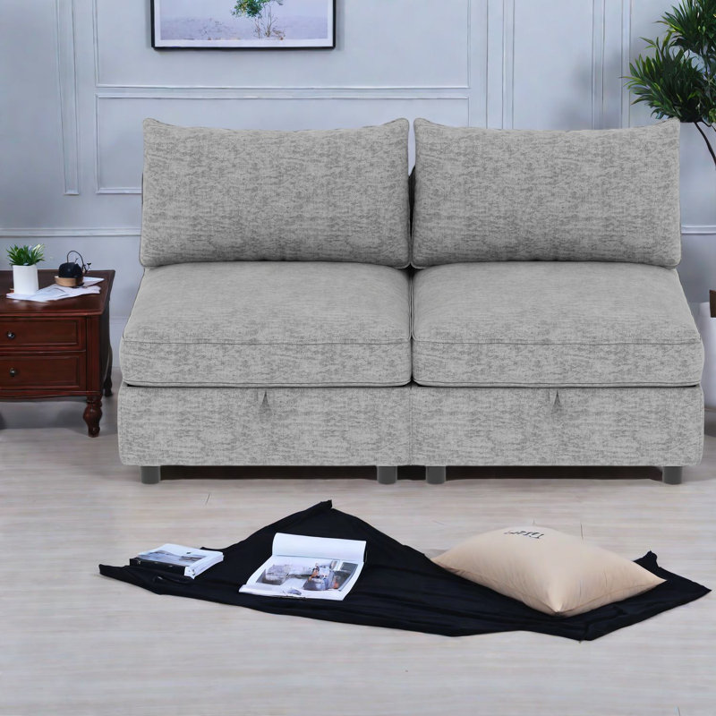 Canapés modernes en chenille peu encombrants avec rangement pour les petits espaces