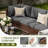 Kewei 51" W Wicker Patio Sofa with Cushions -806312084