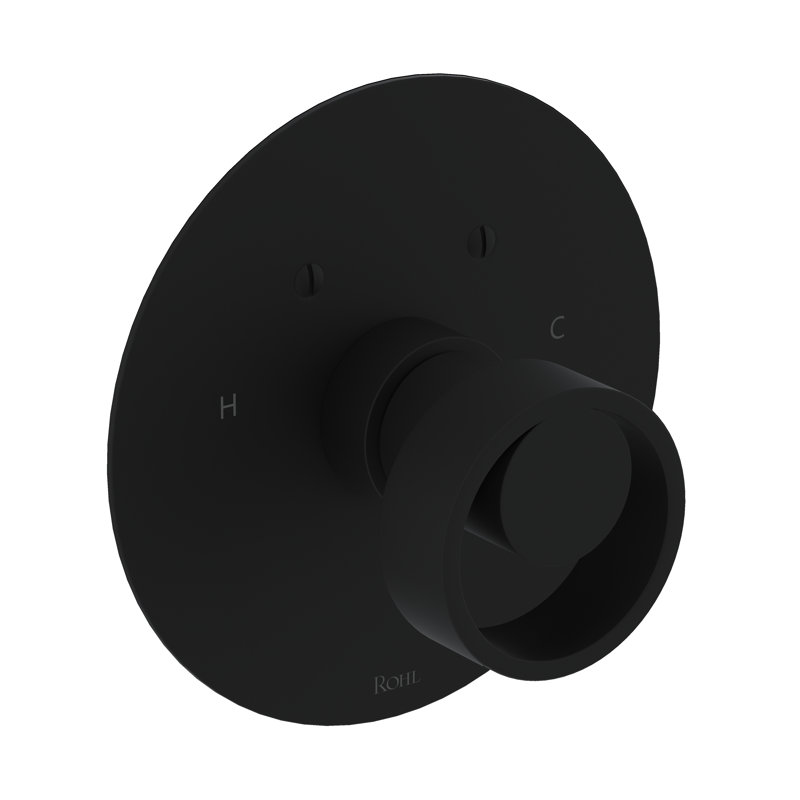Eclissi 3/4" Thermostatic Trim Without Volume Control, Matte Black