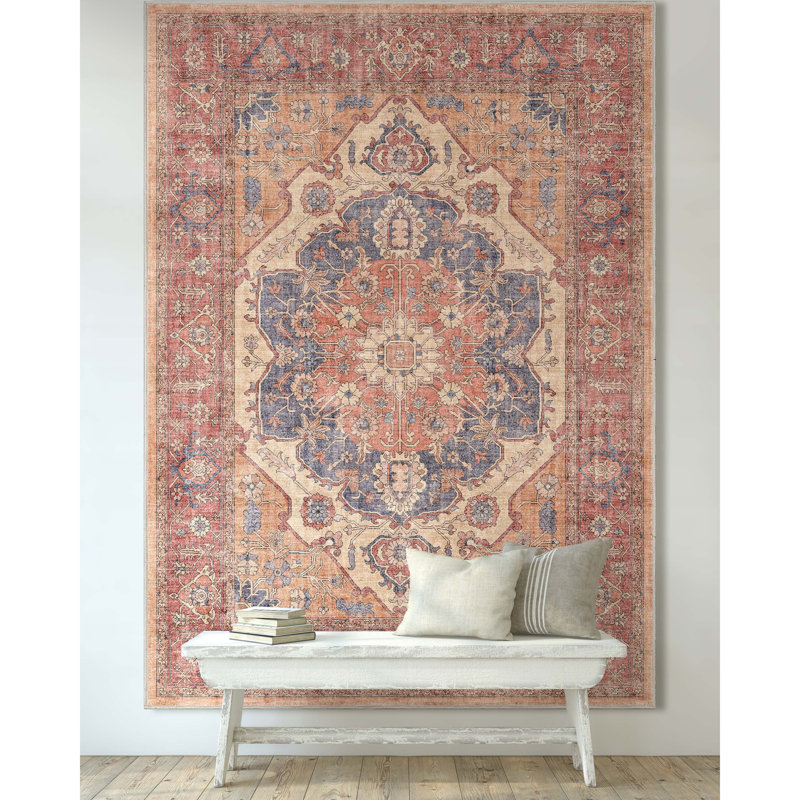 Tapis rouge Kehr Antigua, Rectangle 5 pi 3 po x 7 pi 3 po