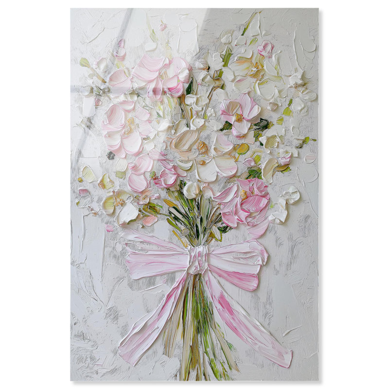 Décoration murale en acrylique «Layered Lily» par Art Remedy, prête à être accrochée, H 15 po x l 10 po