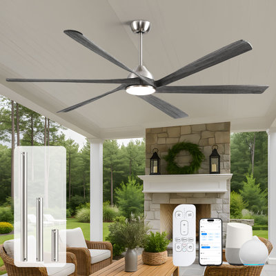 Smart Ceiling Fan With Dimmable 3cct Led Lights And Remote Control, Smart App & Alexa Control