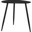 Table basse et de bout triangulaire 2 pièces en noir, avec des pieds en fer évasé en bois de manguier pour les décors de salon noirs, finition lisse,