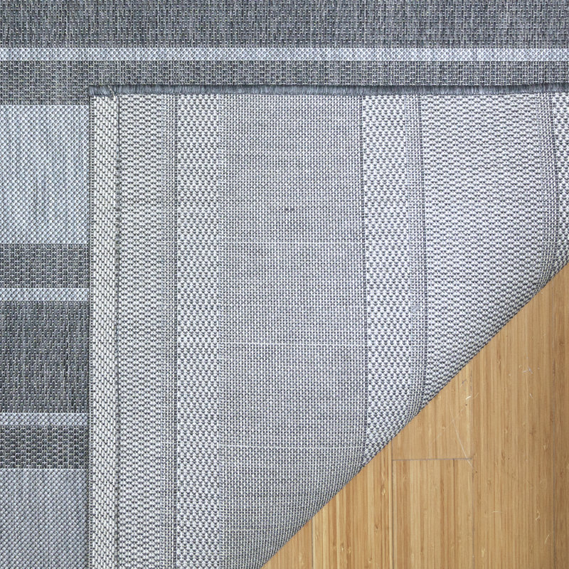 Tapis intérieur / extérieur en polypropylène tissé à plat à motif crème ivoire Solterra Renzo