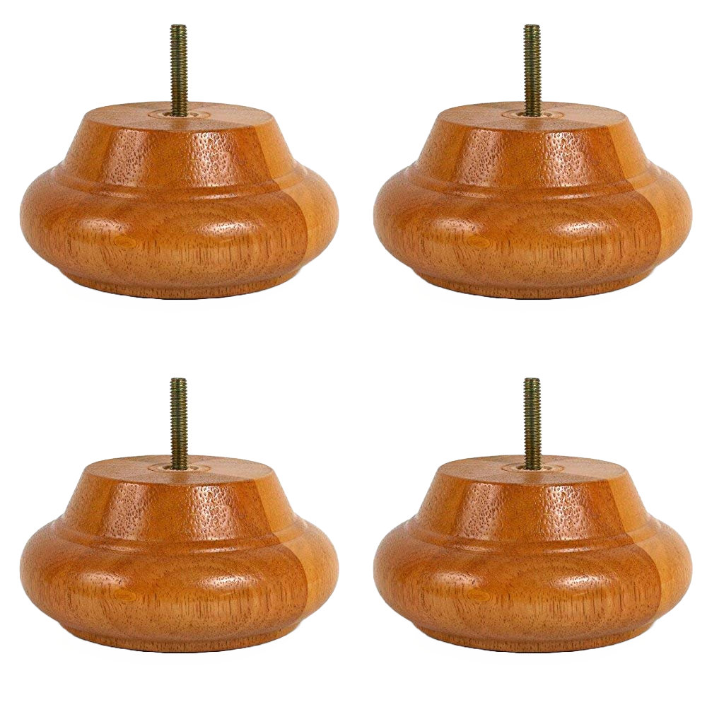 Leg Daddy 2-1/2" Bun Wood Sofa Leg (Set of 4) Leg Daddy
