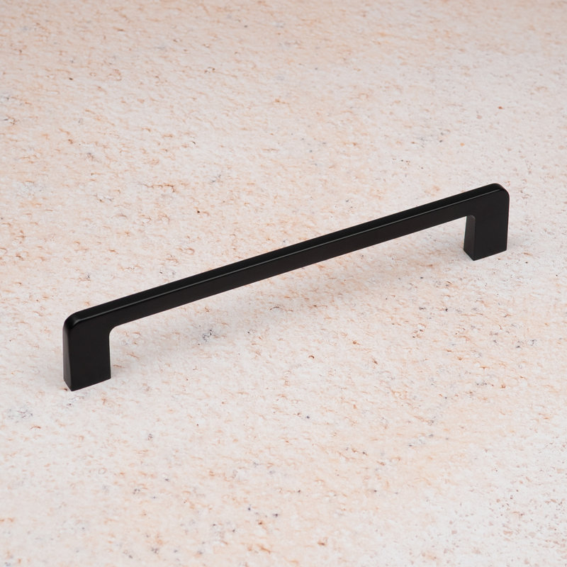 160mm Matt Black Curved D-Bar Handle
