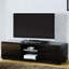 Console de style contemporain avec revêtement en laque de style contemporain et tiroirs à roulement à billes à extension complète