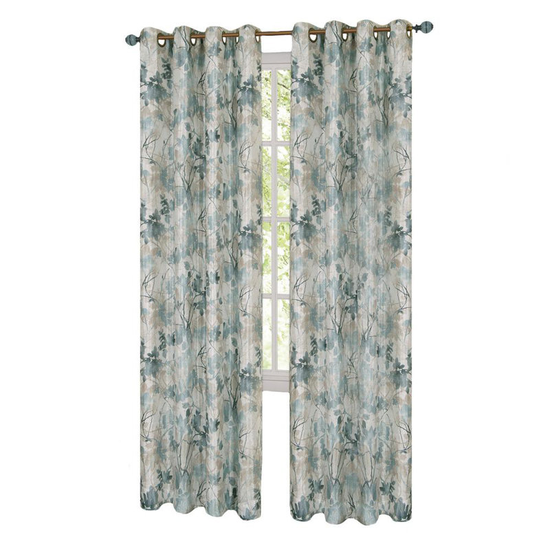 Ginger Blackout Curtain Pair, Blue, 50" x 84"
