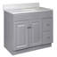 Meuble-lavabo de 37 pouces avec plateau en marbre de culture Wyndham, entièrement assemblé-101466697