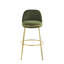 Ensemble de tabourets de bar modernes avec structure et repose-pieds dorés