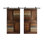 Porte de grange double à panneaux en bois S Series avec trousse de quincaillerie d'installation