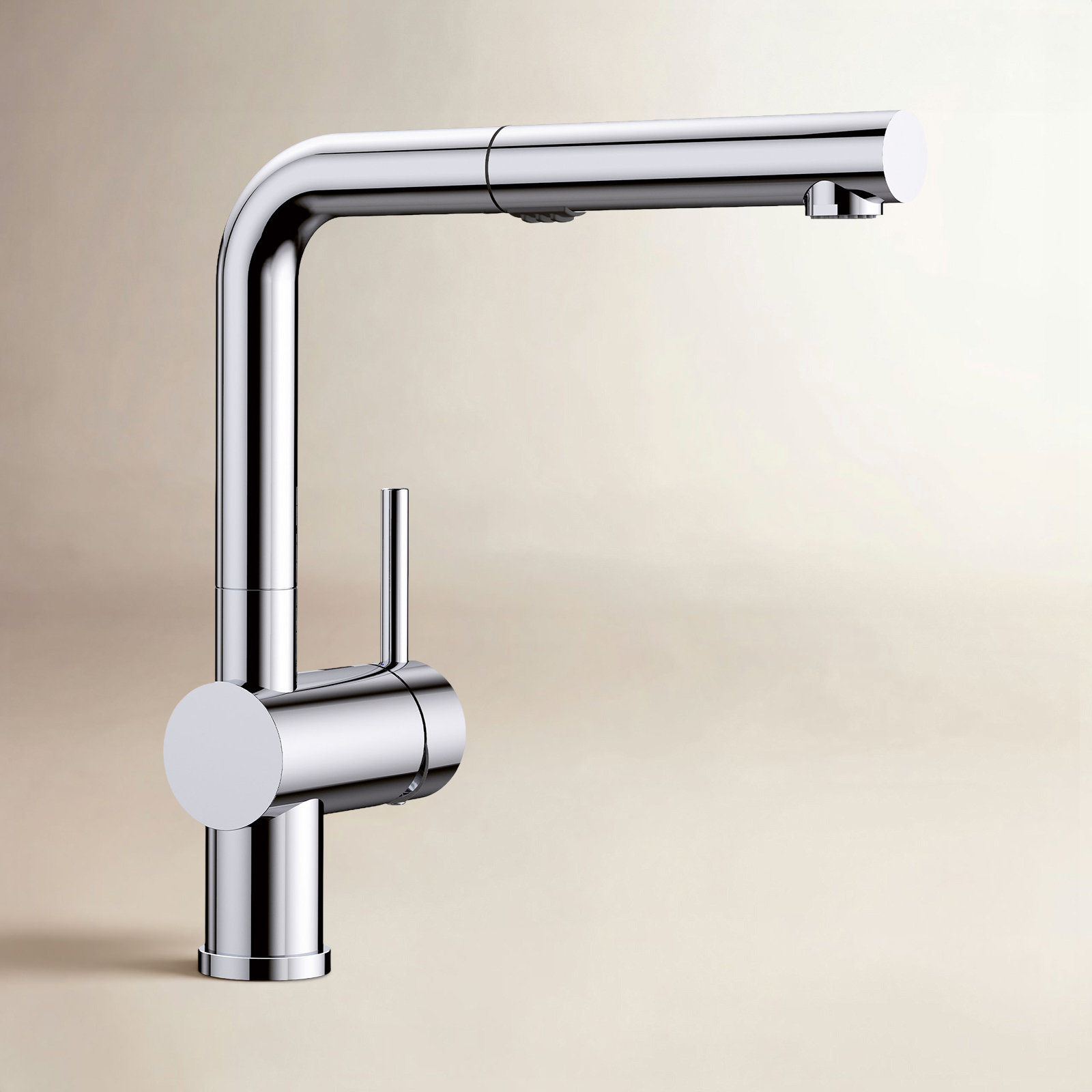 Linus Low Arc Pull-Out Dual-Spray Kitchen Faucet, Chrome