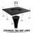 Mid Century Modern 24" Black Round Dining Table, Tulip Kitchen Coffee Table with MDF Top & Steel Base for Living Room