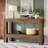 63" Console Table, Farmhouse 2-Tier Entryway Table Sofa Table