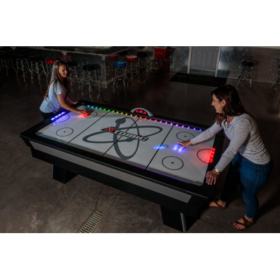 Atomic Top Shelf 7.5' LED Illuminated Air Hockey Table for Air-Powered Play