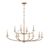 Minka Lavery Atella - 12 Lights Chandelier In Ashen Gold Finish