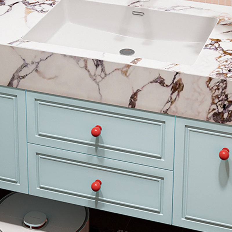 Modern stylish blue Vanitie bathroom cabinet, 19.7" H x 59" W x 21.7" D
