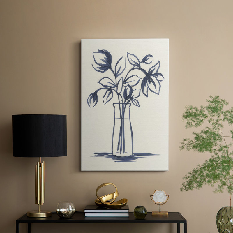 Indigo Bud Vase I - galerie sur mesure, H 27 po x l 18 po