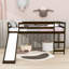 Giannetto Kids Twin Loft Bed with Slide and Ladder-602032613