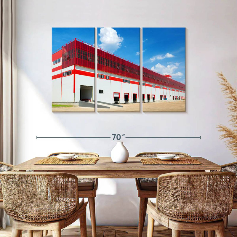 Modern Warehouse Structure, 36" H x 57" W