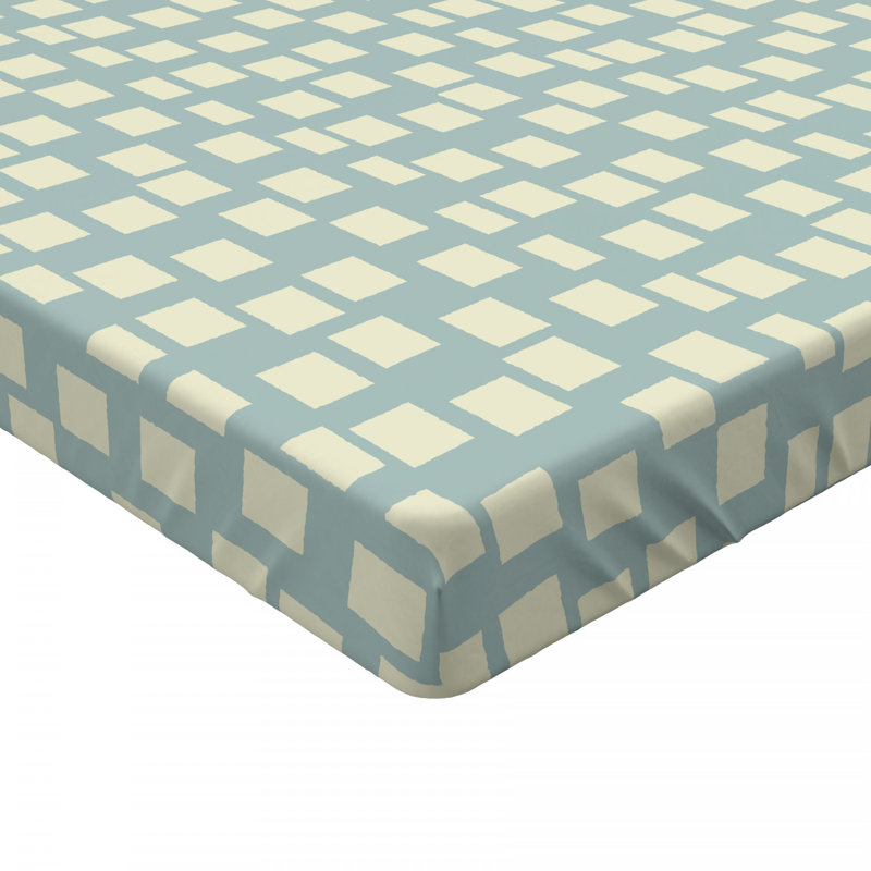Microfiber Geometric Fitted Sheet, Twin Fitted Sheet