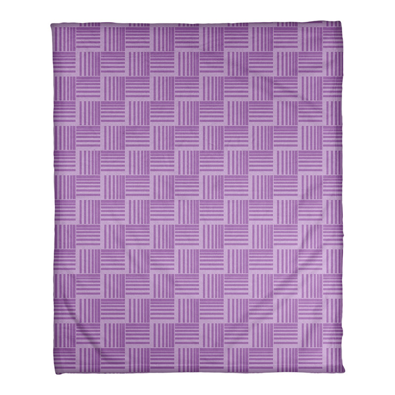 Couverture polaire à rayures classic basketweave, l 50 po x L 60 po, Violet