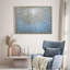 Art mural sur toile bleu texturé éthéré