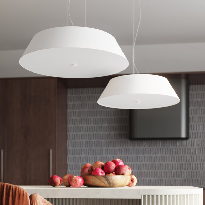 Daisy-Mae 5 - Light Dome Pendant, 110cm H x 60cm W x 60cm D, White