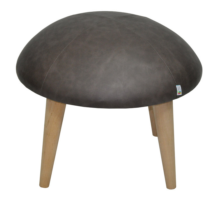 Solid + Manufactured Wood Accent Stool, Dark brown