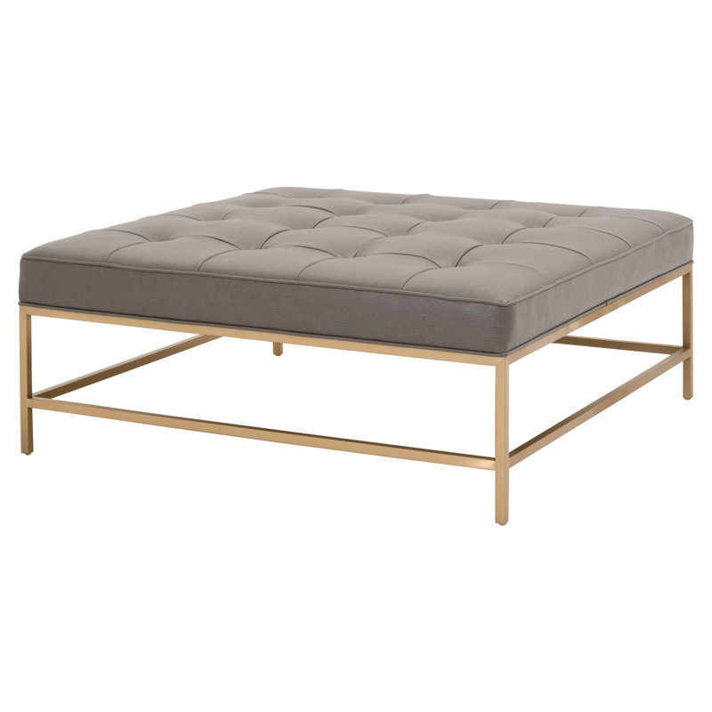 Table basse rembourrée, Gris minéral